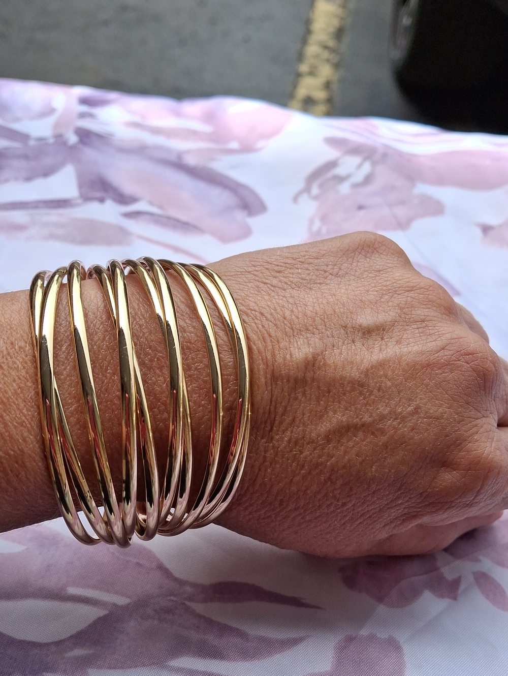 Gold Tone Cuff Bangle Bracelet - Women Jewelry